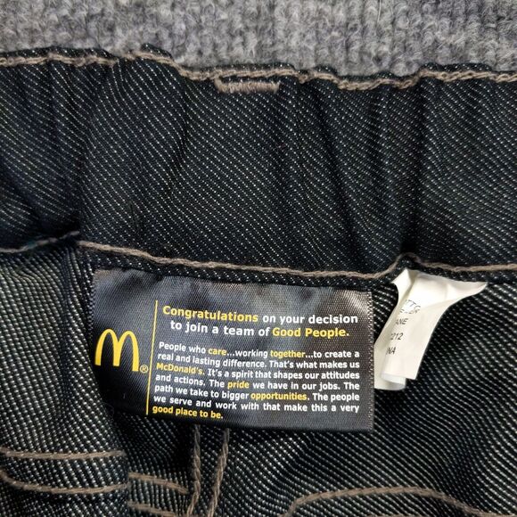 Mcdonalds Employee Uniform Pants Mens Size 38x31 Gray Black Belt Loops - Picture 12 of 13